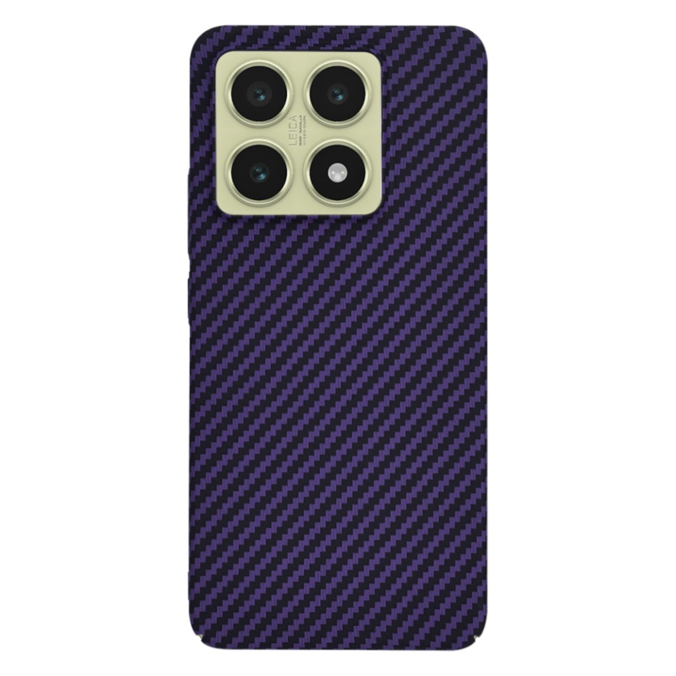 Husa pentru Xiaomi 14T, Finisaj Premium cu Textura de Carbon, Design Elegant, SKDR CarbonFlex - Mov - 2 | YEO