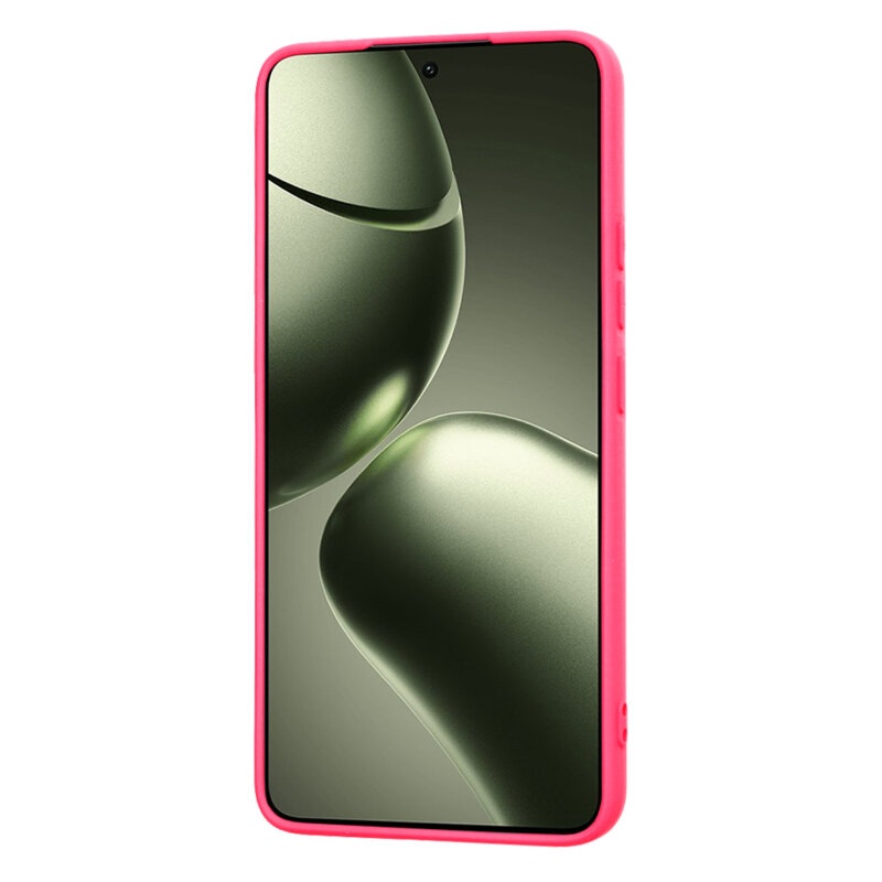 Husa pentru Xiaomi 14T Pro din Silicon Catifelat, Protectie Premium, Skyddar SoftElegance - Fucsia - 1 | YEO