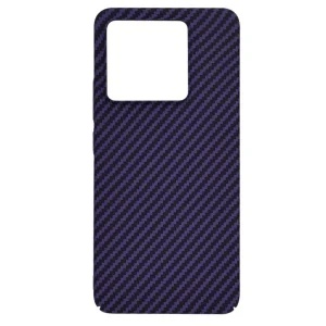 Husa pentru Xiaomi 14T Pro, Finisaj Premium cu Textura de Carbon, Design Elegant, SKDR CarbonFlex - Mov - 3 | YEO
