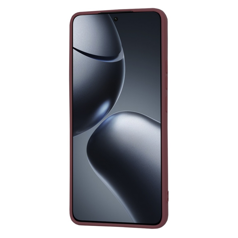 Husa pentru Xiaomi 14T Pro, SKYDDAR INNOVATION, din Silicon Catifelat, SoftElegance, set cu sticker, Bordo - 1 | YEO