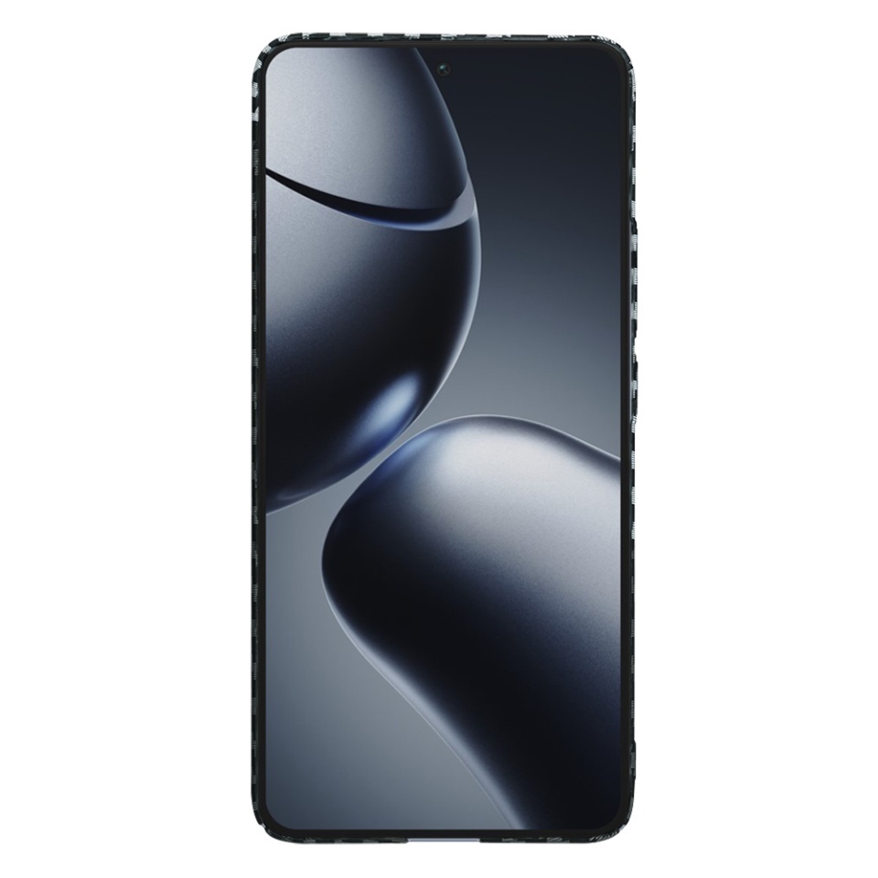 Husa pentru Xiaomi 14T Pro, SKYDDAR INNOVATION, textura carbon, Carbonite FiberShell, set cu sticker, Gri, - 1 | YEO