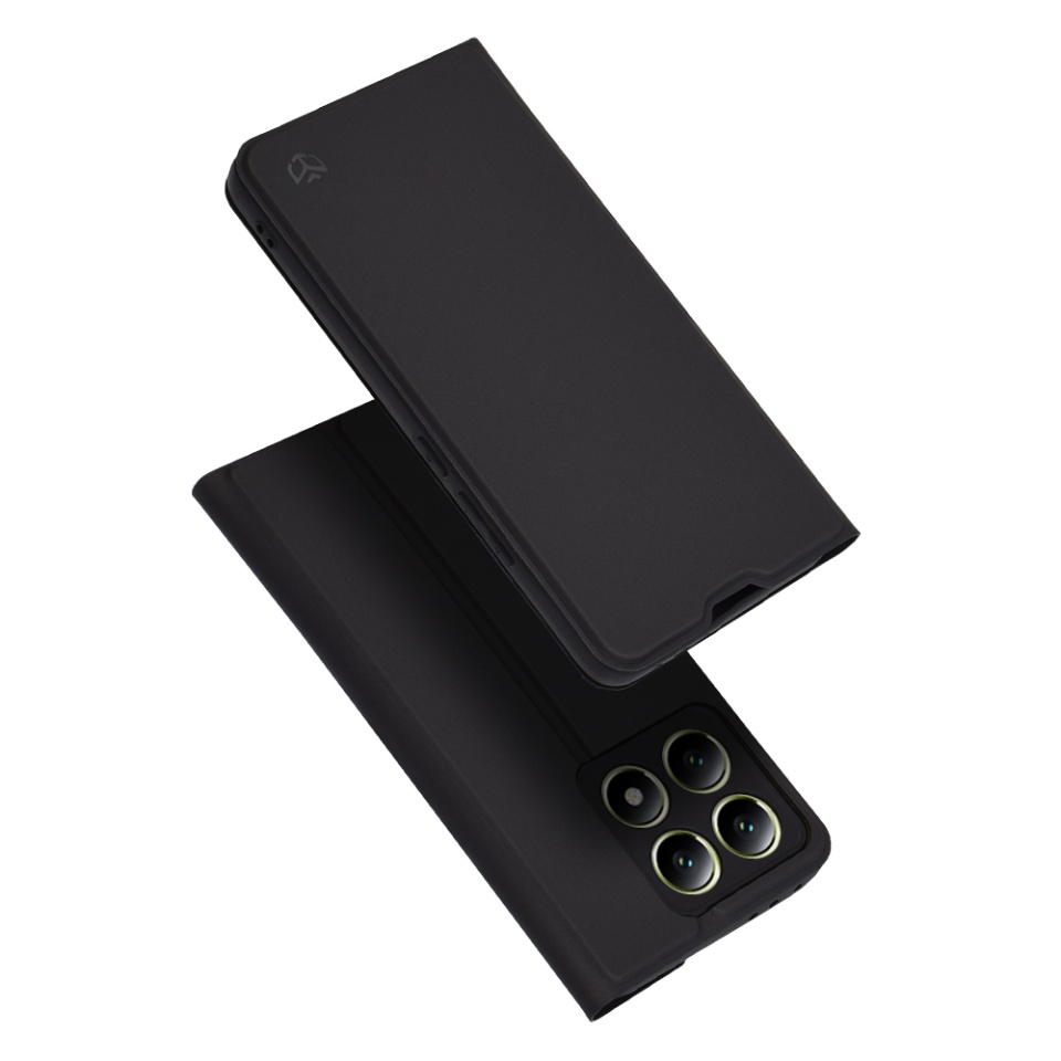 Husa pentru Xiaomi 14T, SKYDDAR INNOVATION, Magskin Book, tip Carte cu Portofel Interior, set cu sticker, Negru