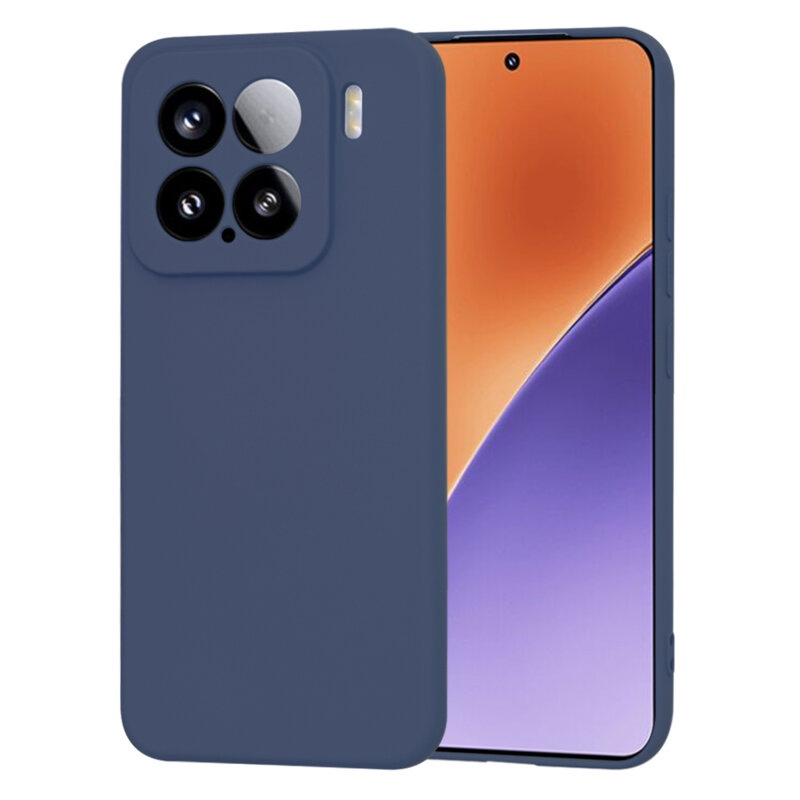 Husa pentru Xiaomi 15 din Silicon Catifelat, Protectie Premium, Skyddar SoftElegance - Bleumarin