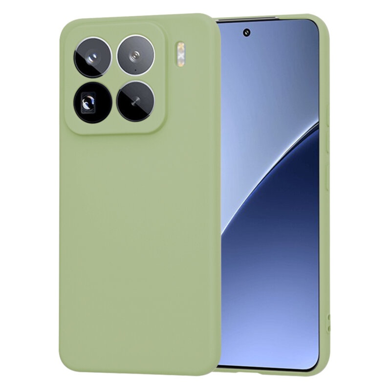 Husa pentru Xiaomi 15 Pro din Silicon Catifelat, Protectie Premium, Skyddar SoftElegance - Verde