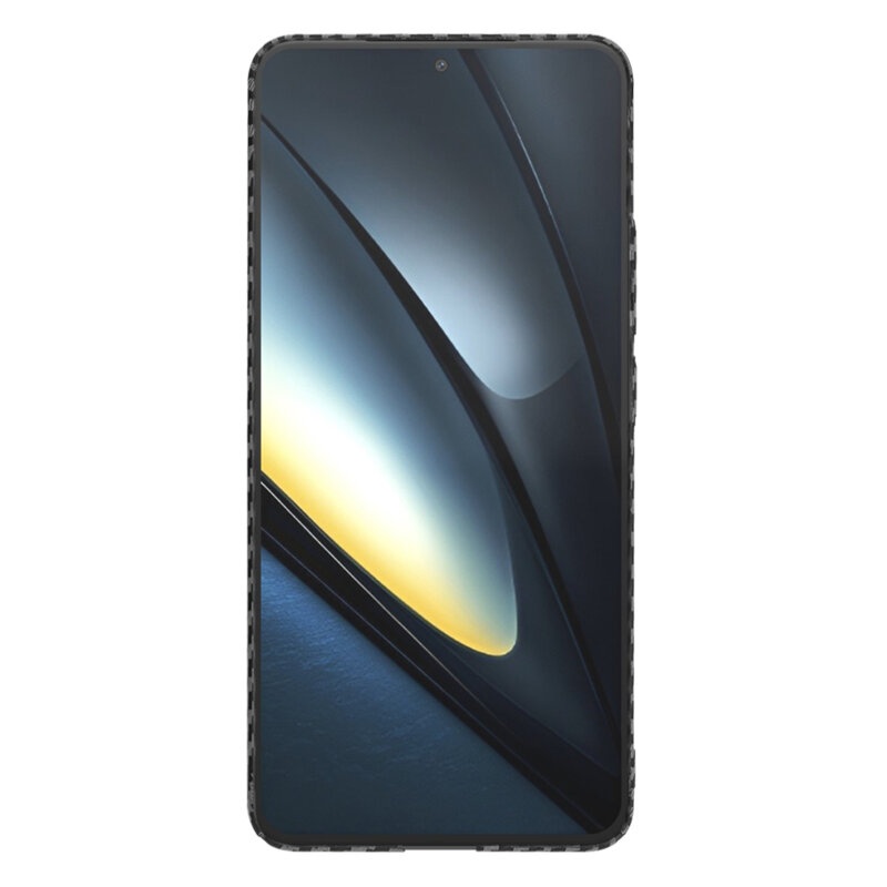 Husa pentru Xiaomi Poco F6 Pro, Finisaj Premium cu Textura de Carbon, Design Elegant, SKDR CarbonFlex - Negru - 1 | YEO