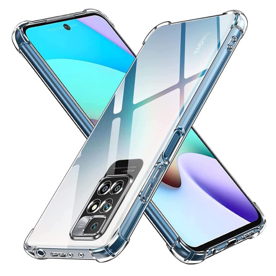 Husa pentru Xiaomi Redmi 10 / Redmi 10 2022 , SKYDDAR INNOVATION, Shockproof Clear din Silicon Slim, Transparenta, set cu sticker