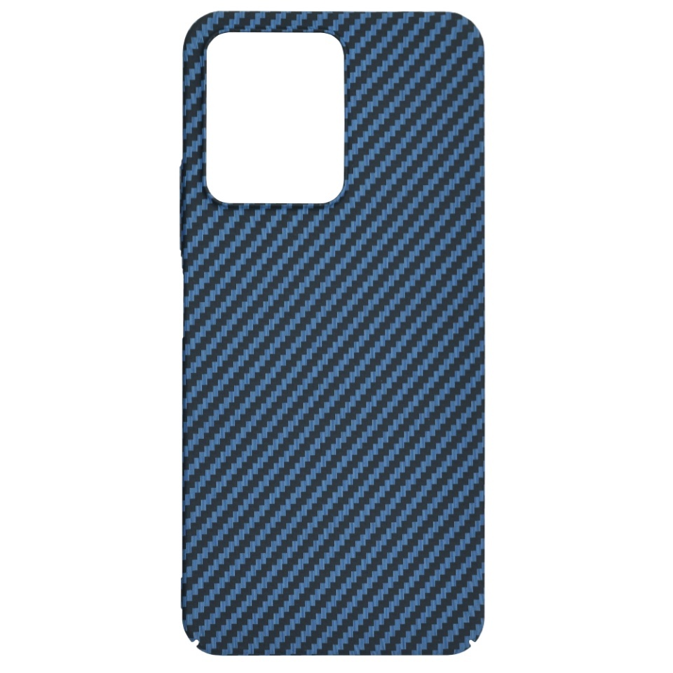 Husa pentru Xiaomi Redmi 13C 4G / Poco C65 / Redmi 13C 5G, SKYDDAR INNOVATION, textura carbon, Carbonite FiberShell, set cu sticker, Cyan, - 3 | YEO