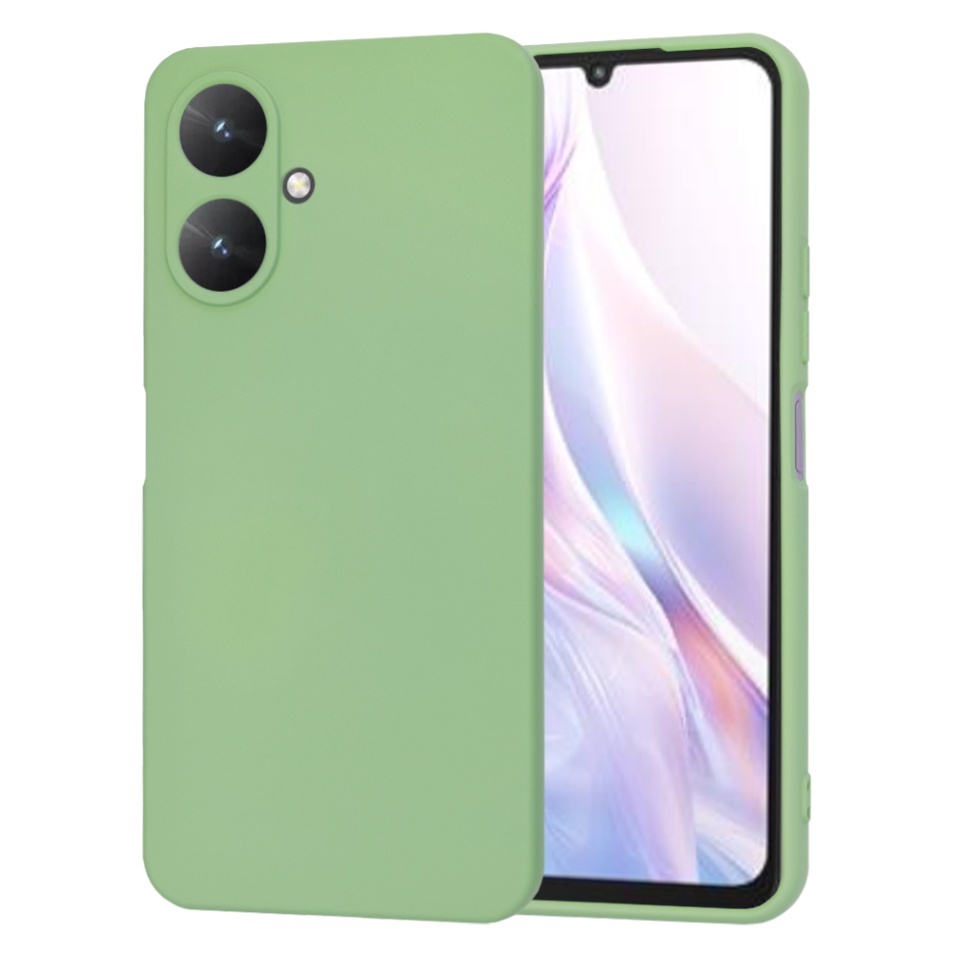 Husa pentru Xiaomi Redmi 13C 5G, SKYDDAR INNOVATION, din Silicon Catifelat, SoftElegance, set cu sticker, Verde deschis