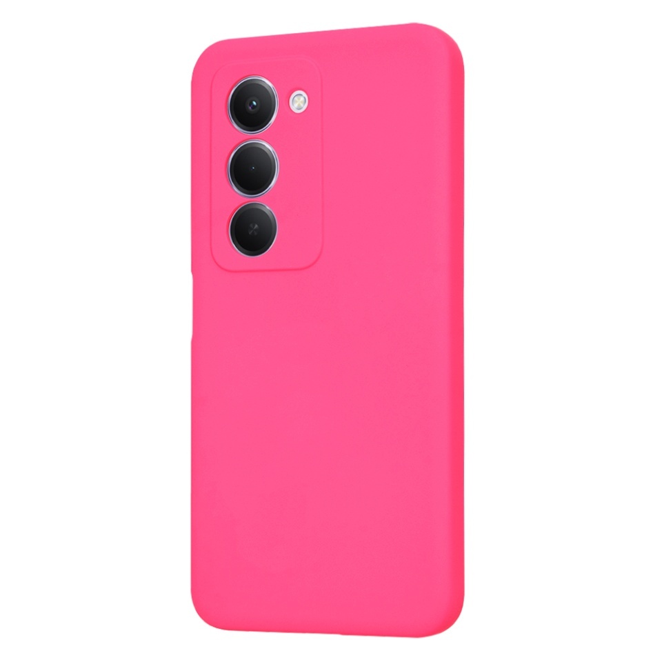 Husa pentru Xiaomi Redmi 15 5G / Redmi 15 4G, SKYDDAR INNOVATION, din Silicon Catifelat, SoftElegance, set cu sticker, Fucsia - 2 | YEO