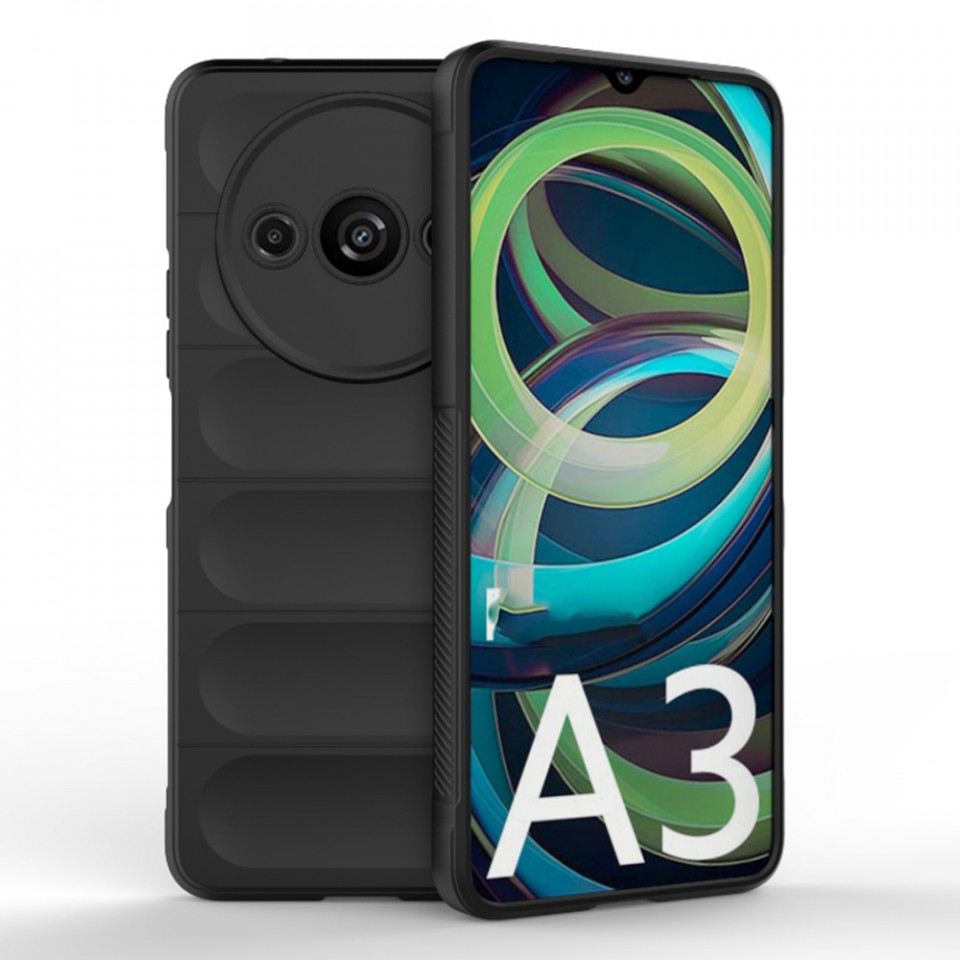 Husa pentru Xiaomi Redmi A3 eleganta, din silicon mat, SKDR Vogue - Negru