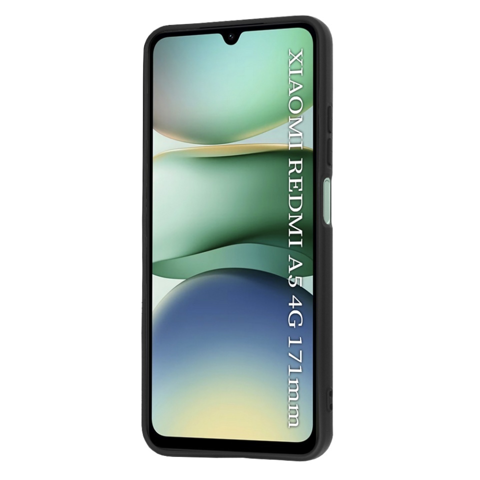 Husa pentru Xiaomi Redmi A5 4G (Regional), SKYDDAR INNOVATION, din Silicon Catifelat, SoftElegance, set cu sticker, Negru - 2 | YEO
