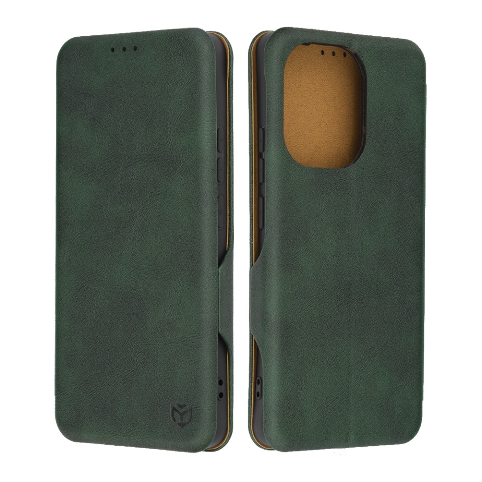Husa pentru Xiaomi Redmi Note 13 4G, SKYDDAR INNOVATION, Safe Wallet tip carte din Piele Ecologica, Suport Carduri, Inchidere Magnetica, Verde, set cu sticker