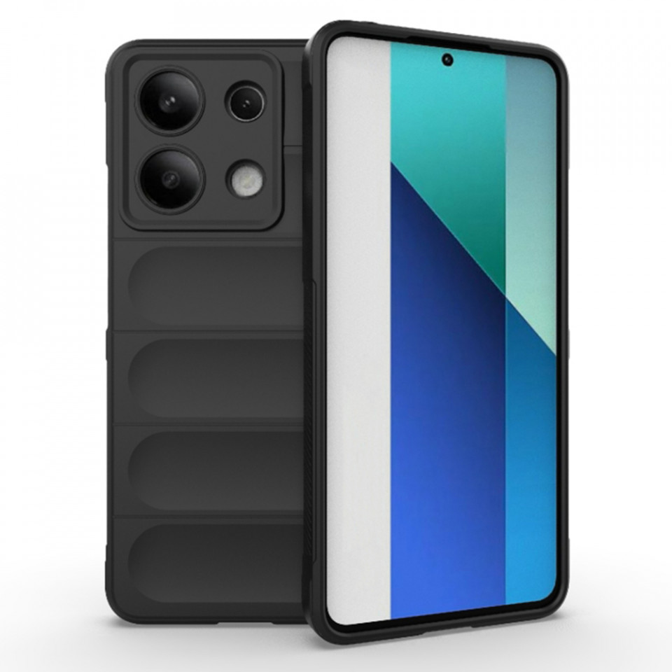 Husa pentru Xiaomi Redmi Note 13 5G eleganta, din silicon mat, SKDR Vogue - Negru