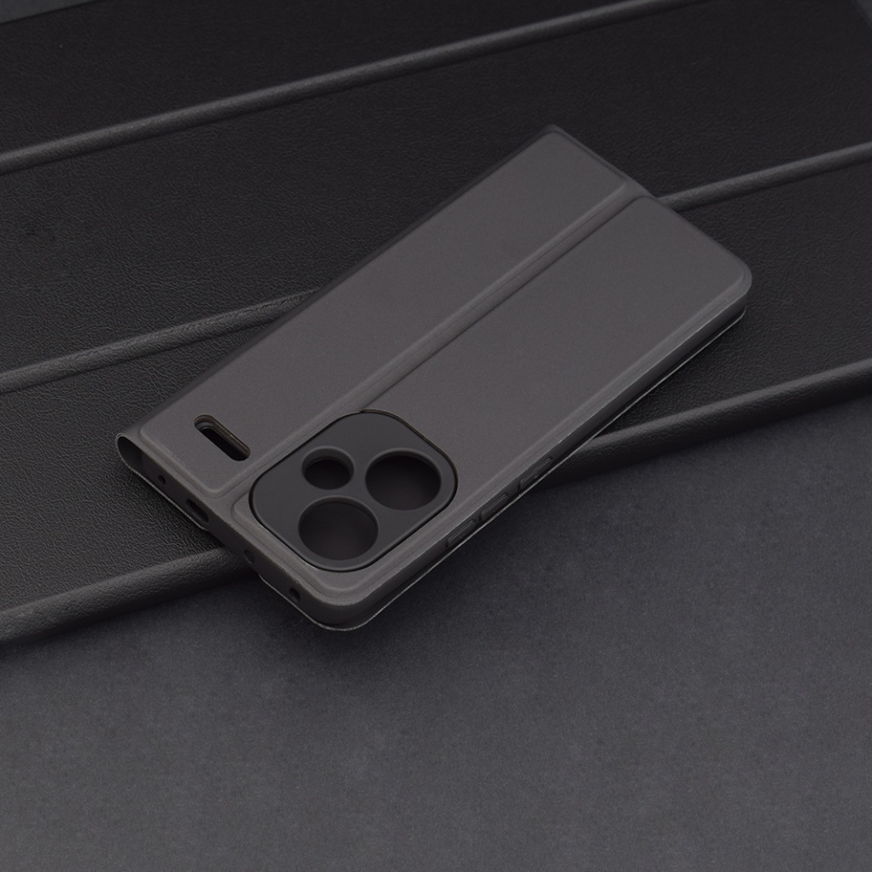 Husa pentru Xiaomi Redmi Note 13 Pro+ 5G, SKYDDAR INNOVATION, Magskin Book, tip Carte cu Portofel Interior, set cu sticker, Negru - 1 | YEO