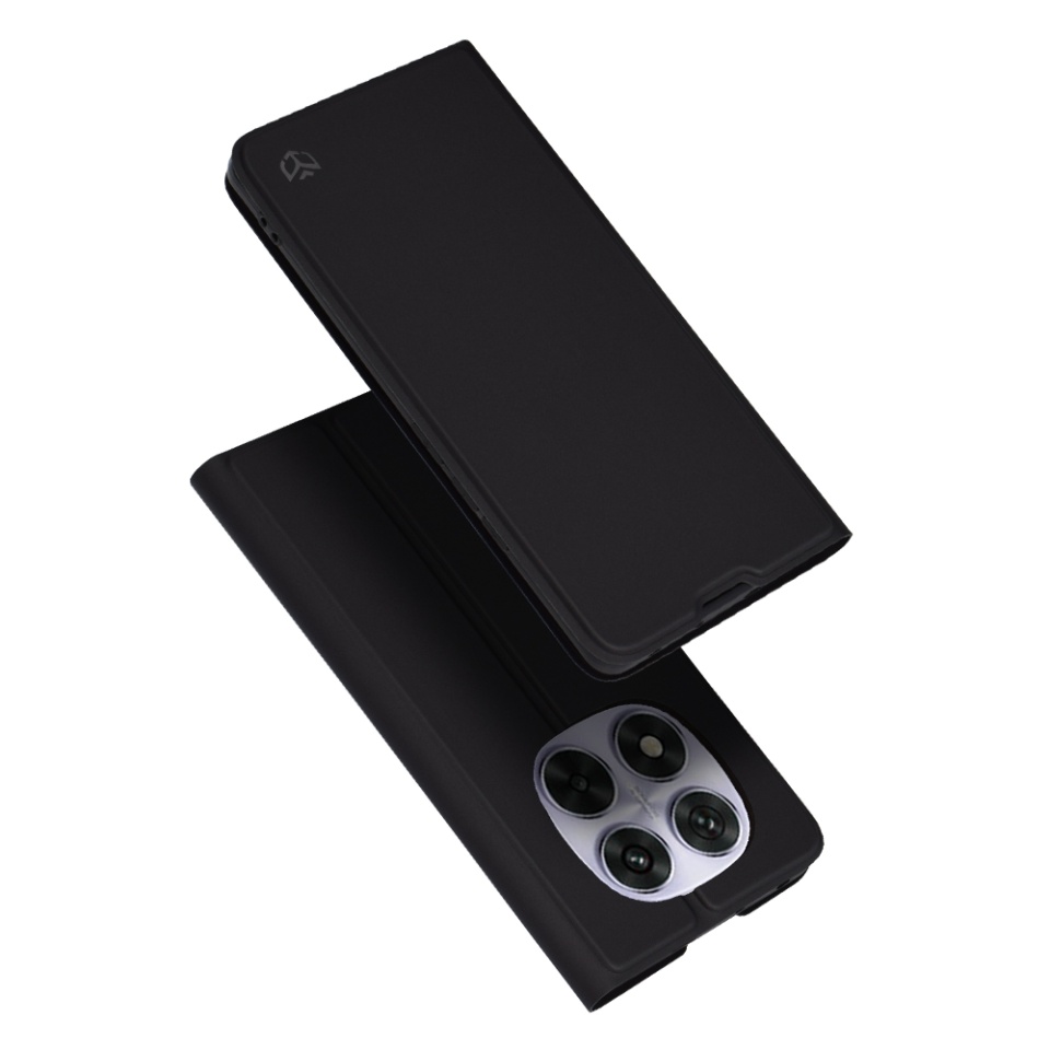 Husa pentru Xiaomi Redmi Note 14 Pro 5G / Poco X7, SKYDDAR INNOVATION, Magskin Book, tip Carte cu Portofel Interior, set cu sticker, Negru