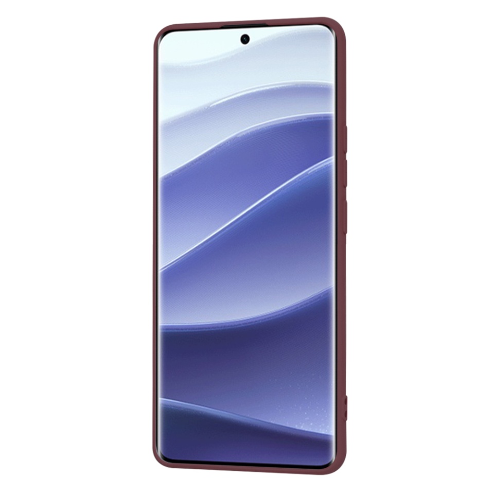 Husa pentru Xiaomi Redmi Note 14 Pro / Poco X7 din Silicon Catifelat, Protectie Premium, Skyddar SoftElegance - Bordo - 3 | YEO