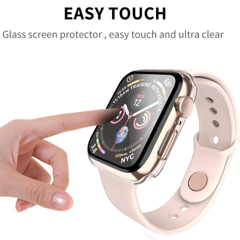Husa Protectie 360°, Ultra-Subtire, Anti-Soc pentru Apple Watch 1 / 2 / 3 (42mm), Anti-Soc Full Screen - Transparenta - 1 | YEO