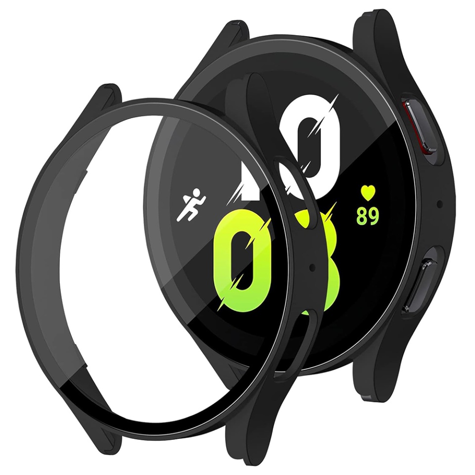 Husa Protectie 360°, Ultra-Subtire, Anti-Soc pentru Samsung Galaxy Watch4 / 5 (40mm), Anti-Soc Full Screen - Negru