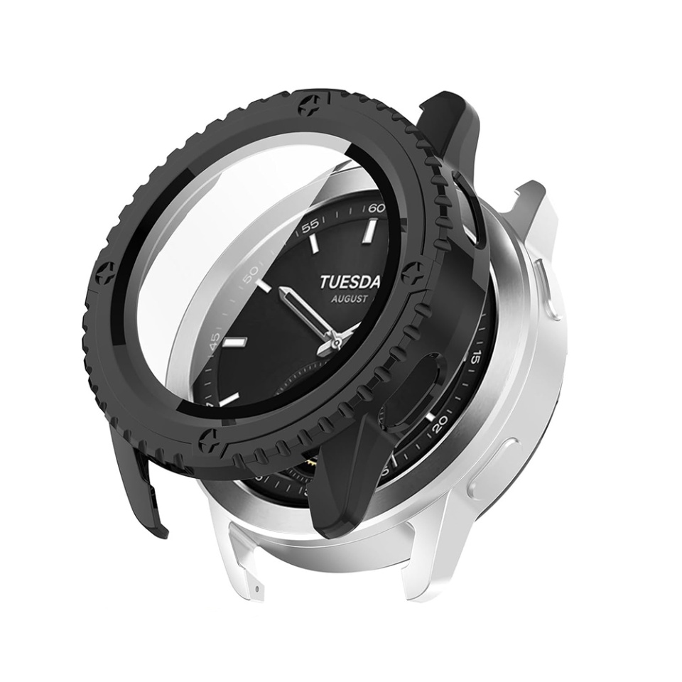 Husa Protectie 360°, Ultra-Subtire, Anti-Soc pentru Xiaomi Watch S3, Anti-Soc Full Screen - Negru