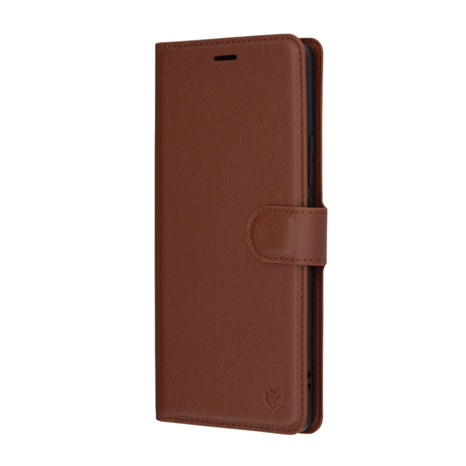 Husa Realme GT 6 / GT 6T tip Carte, cu Portofel Interior, Finisaje Premium, SKYDDAR Leather Wallet - Maro - 3 | YEO