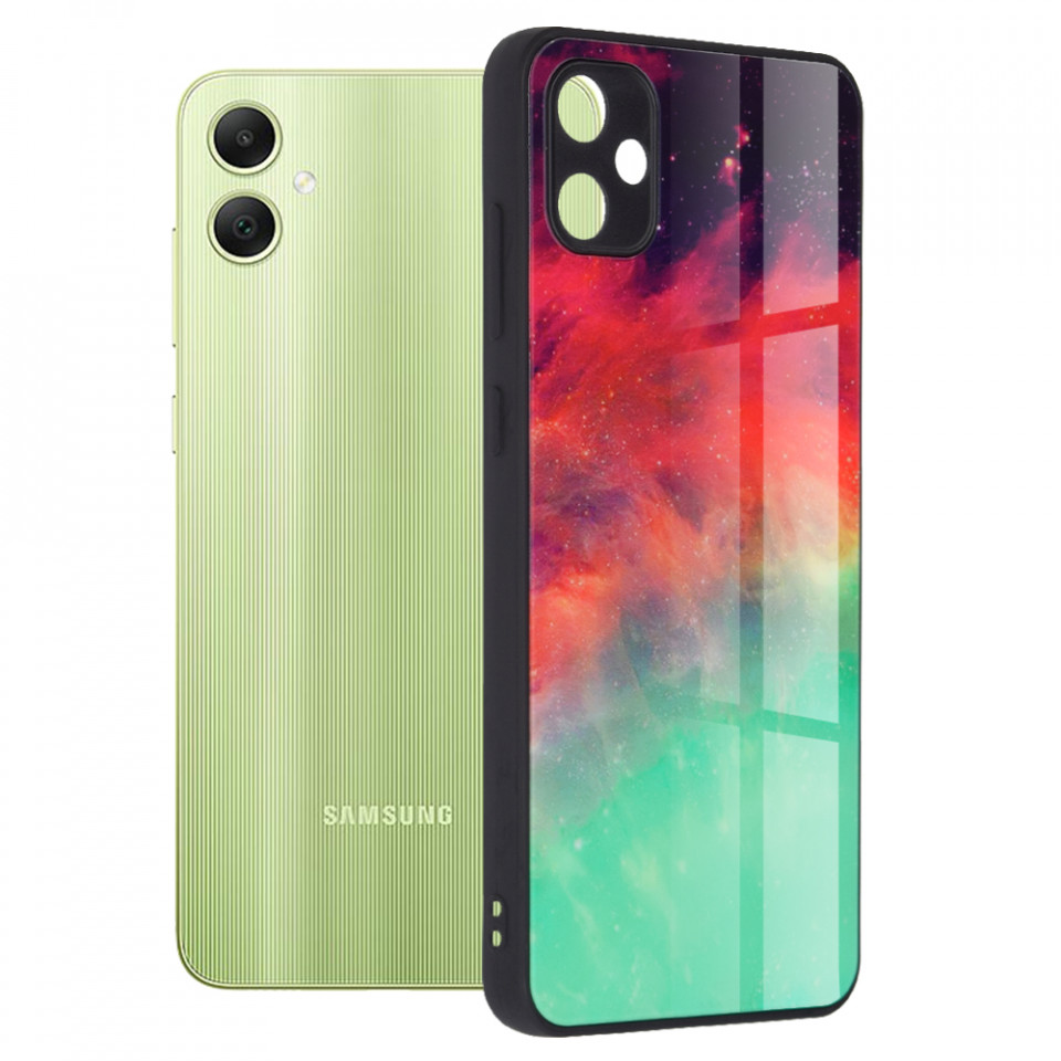 Husa Samsung Galaxy A05 cu sticla securizata, Techsuit Glaze - Fiery Ocea