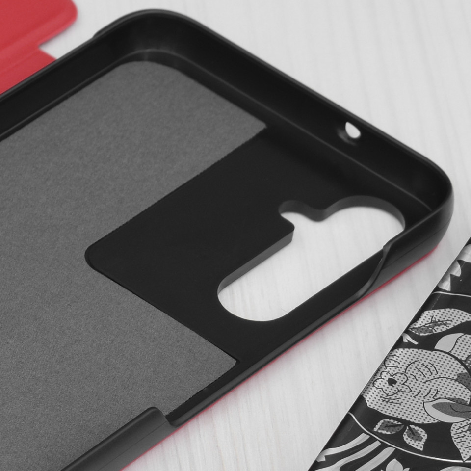 Husa Samsung Galaxy A05s tip carte, Techsuit eFold - Rosu - 3 | YEO