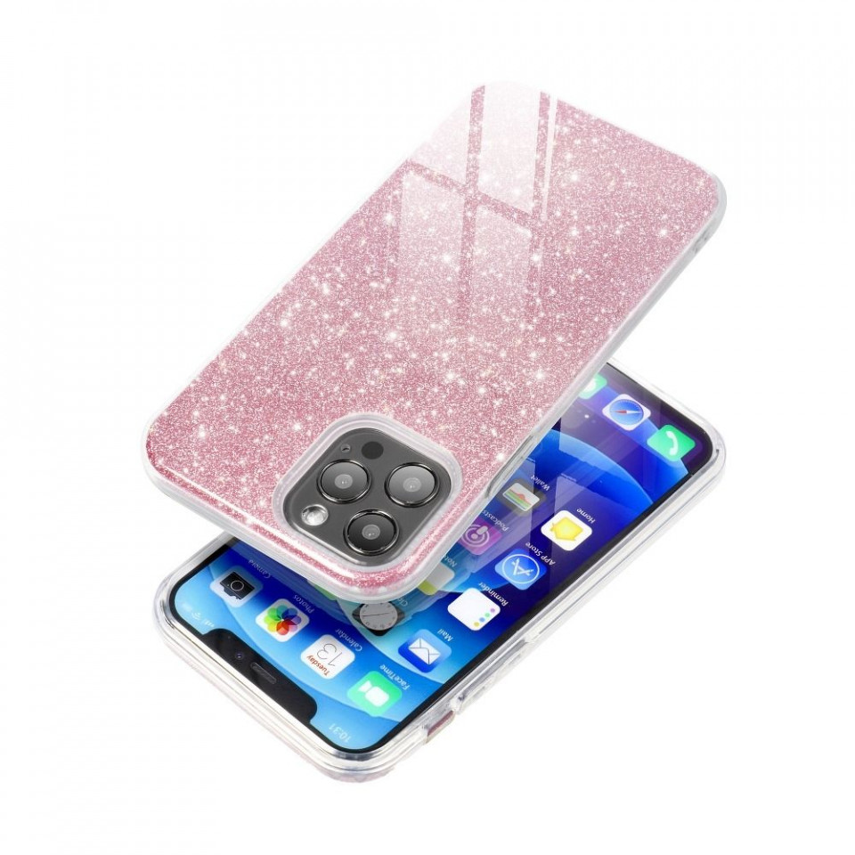 Husa Samsung Galaxy A22 5G din silicon, Forcell Shining - Roz - 3 | YEO