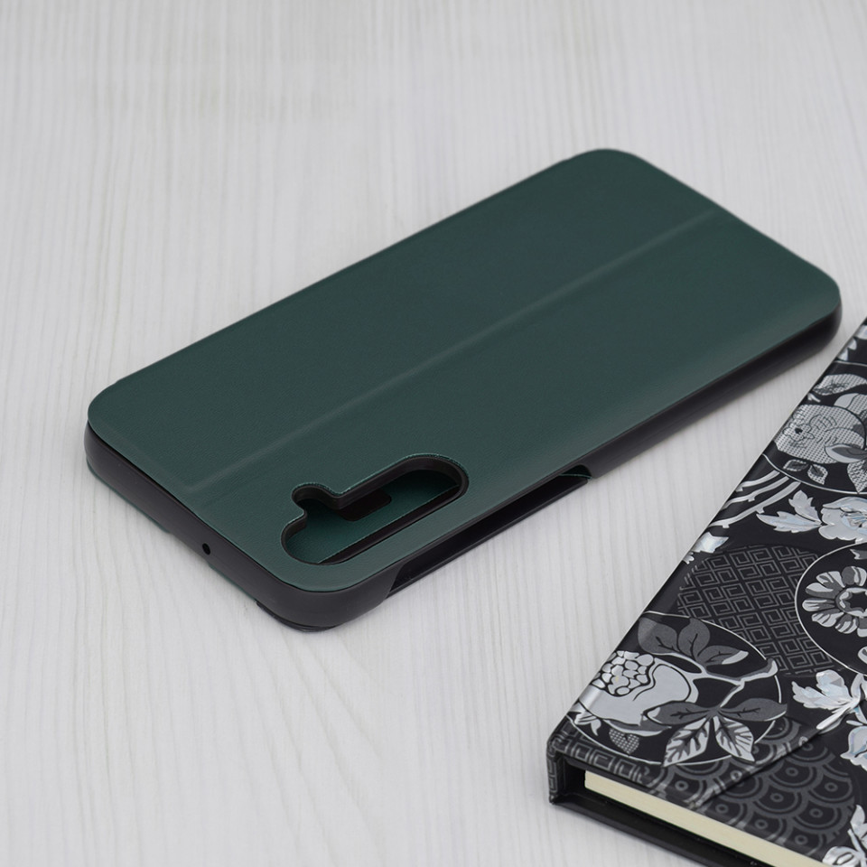 Husa Samsung Galaxy A25 5G tip carte, Skyddar Eco View Leather - Verde - 1 | YEO