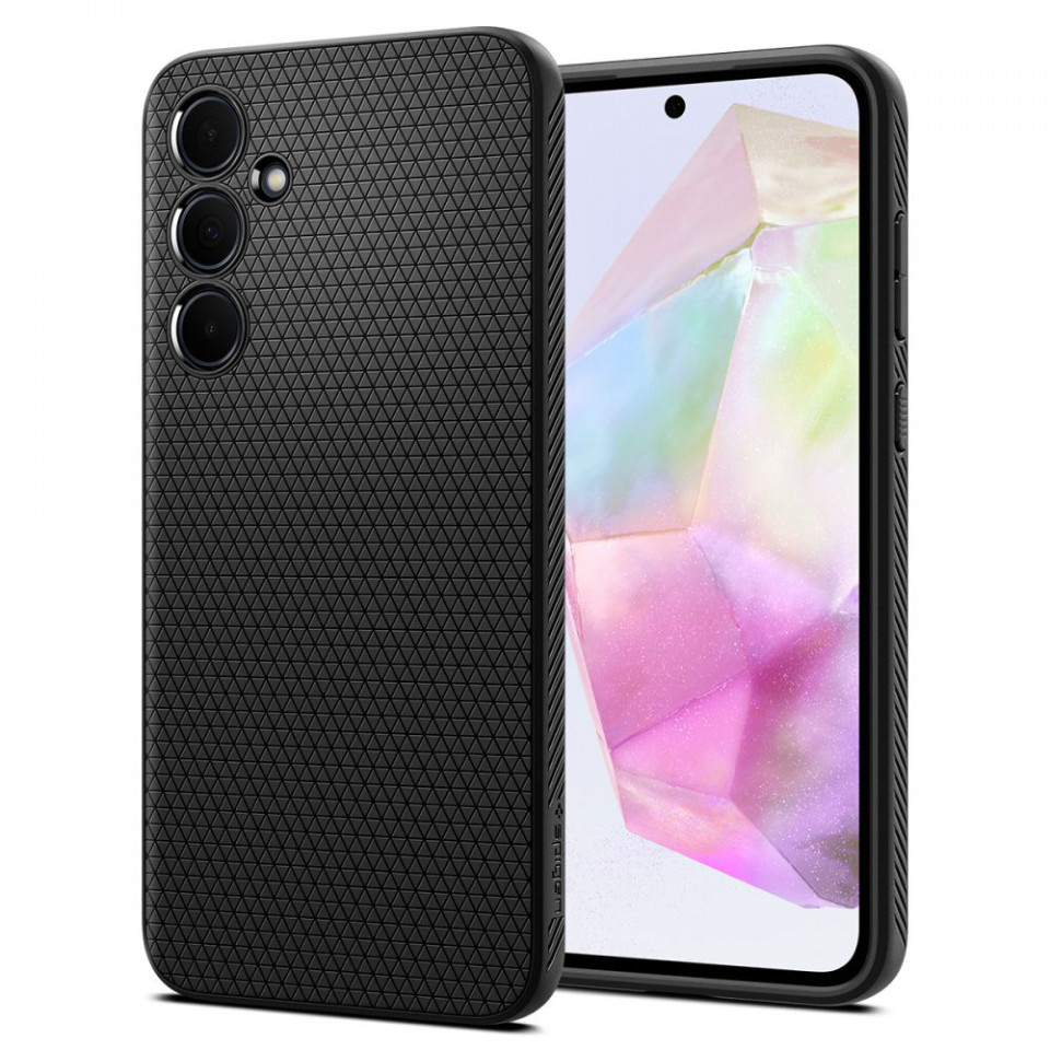 Husa Samsung Galaxy A35 5G flexibila, Spigen Liquid Air - Negru