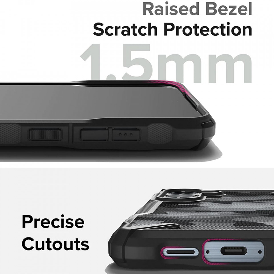 Husa Samsung Galaxy A55 5G, Ringke Fusion X Design - Camo black - 1 | YEO