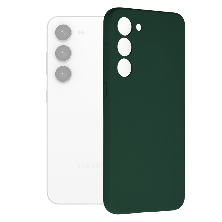 Husa Samsung Galaxy S23 Plus din silicon moale, Techsuit Soft Edge - Verde