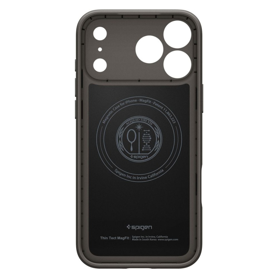 Husa slim iPhone 17 Pro, Spigen Thin Fit - Cenusiu - 3 | YEO