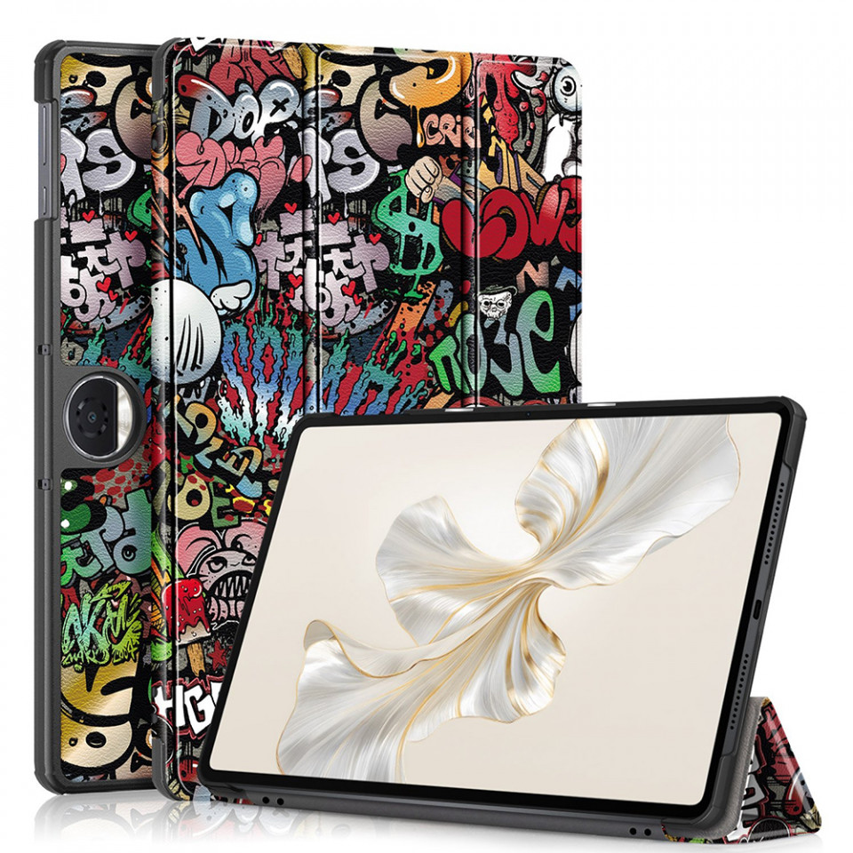 Husa tableta pentru Honor Pad 9 cu suport Multi-Unghi și functie Sleep/Wake , SKYDDAR FoldVision Colour - Urban vibe