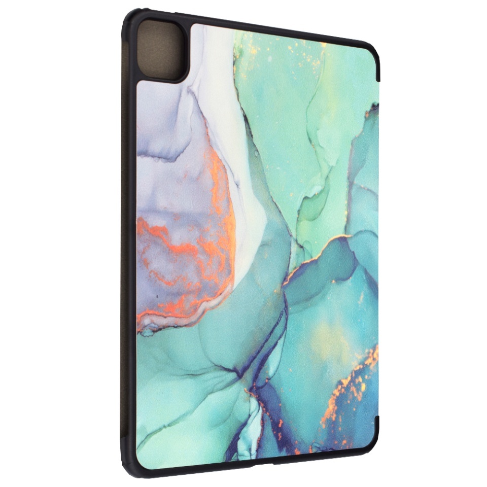 Husa tableta pentru iPad Pro 11 (2024), SKYDDAR INNOVATION, cu suport Multi-Unghi si functie Sleep/Wake, FoldPro, Green time, set cu sticker - 2 | YEO