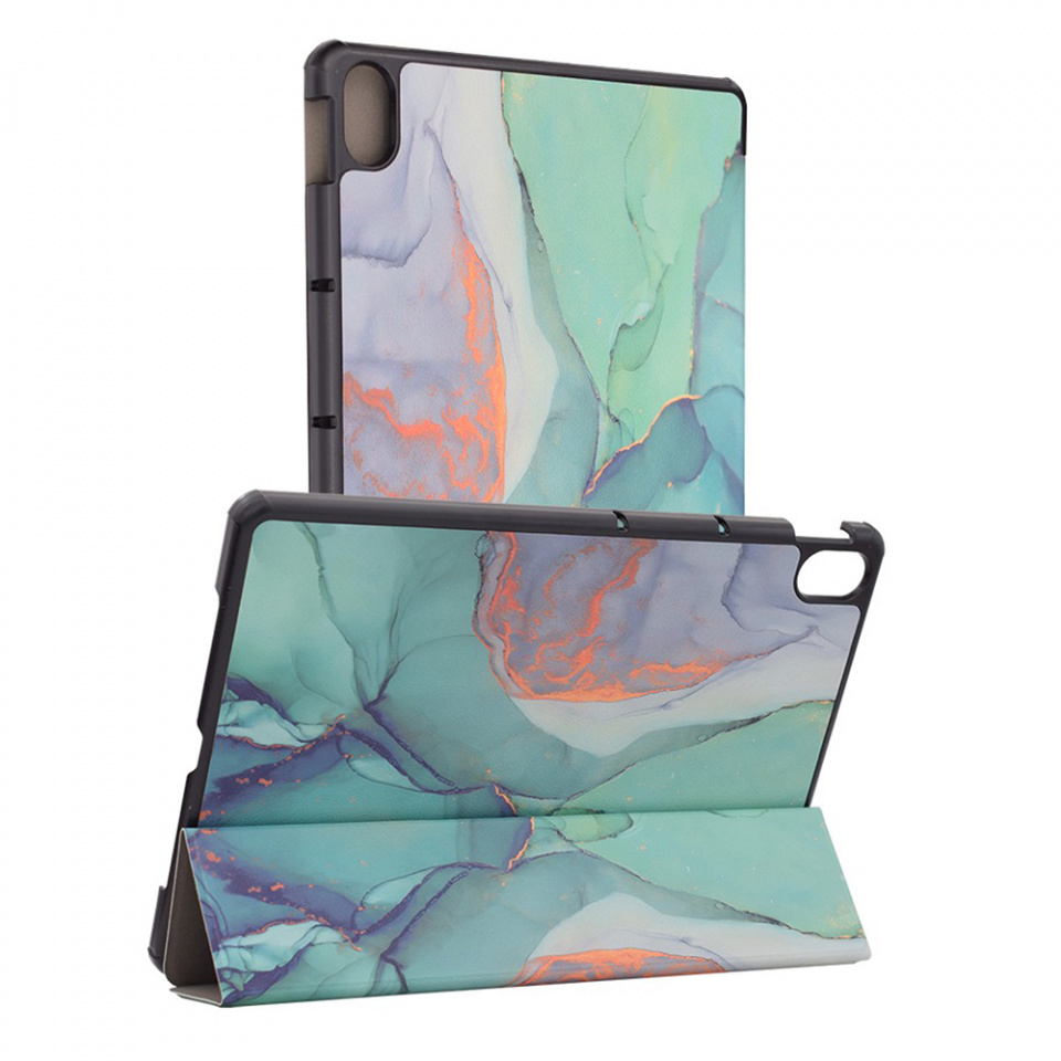 Husa tableta pentru iPad Pro 13 (2024) cu suport Multi-Unghi și functie Sleep/Wake, SKYDDAR FoldVision Colour - Green time