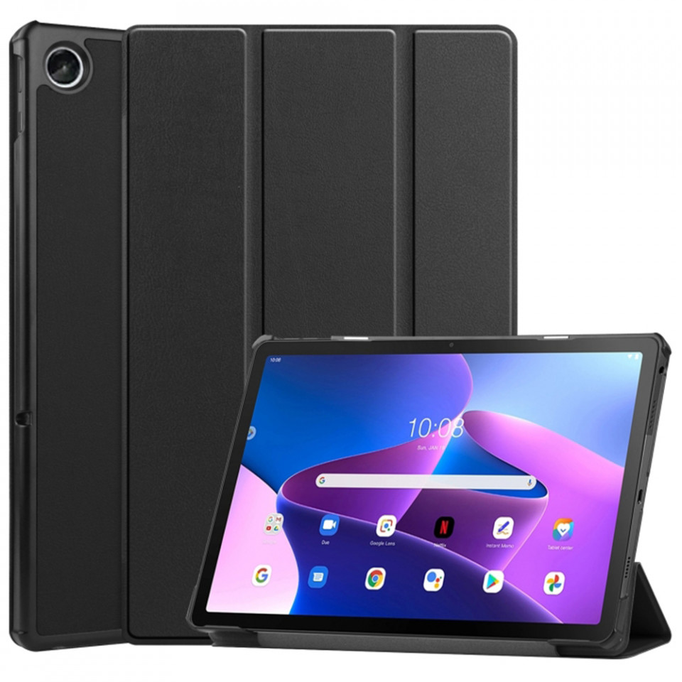 Husa tableta pentru Lenovo Tab M10 3rd Gen (TB328FU/TB328XU) cu suport Multi-Unghi și functie Sleep/Wake , SKYDDAR FoldVision - Negru