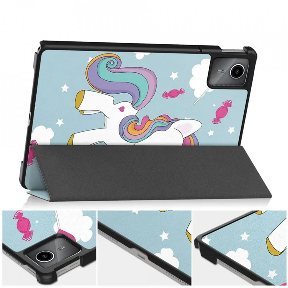 Husa tableta pentru Lenovo Tab M11 cu suport Multi-Unghi și functie Sleep/Wake , SKYDDAR FoldVision Colour - Unicorn - 3 | YEO