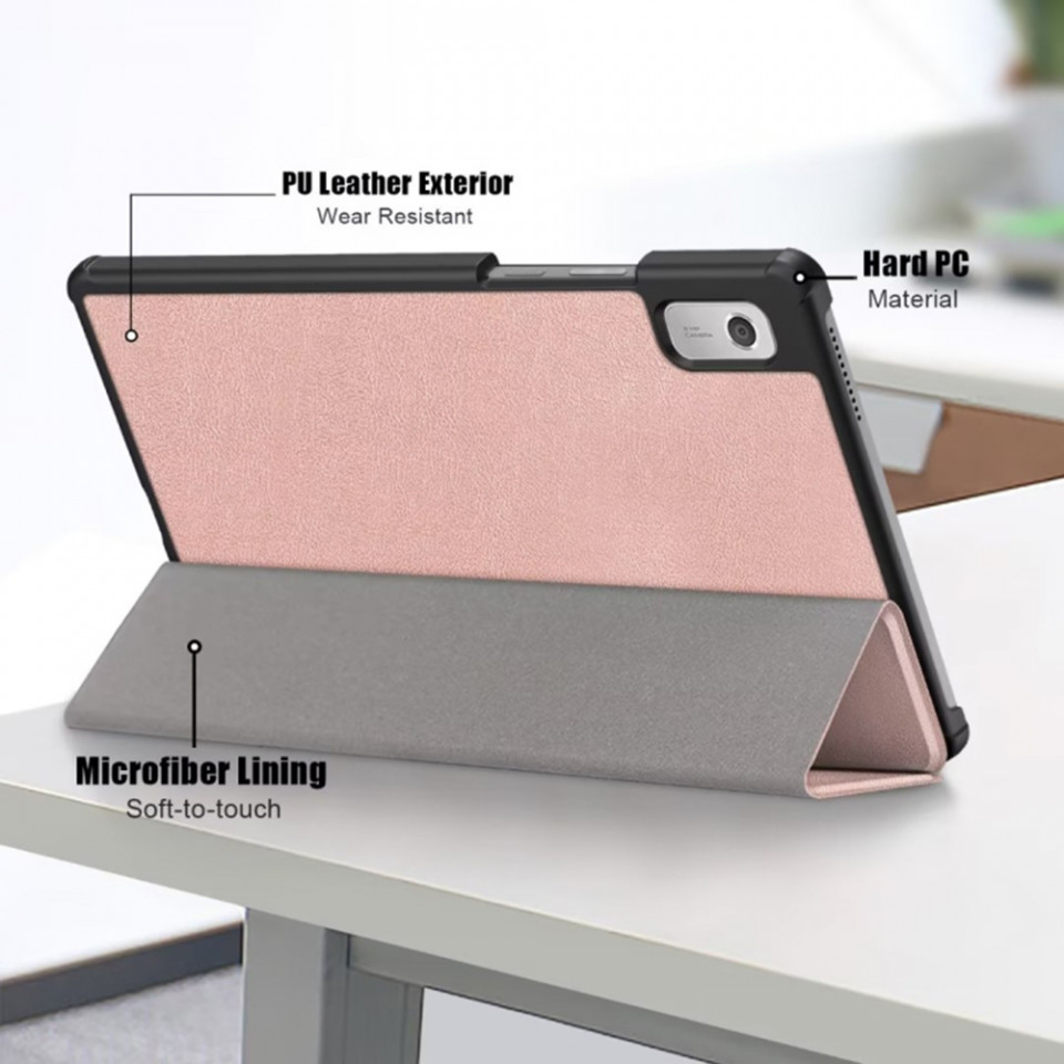 Husa tableta pentru Lenovo Tab M9 9.0 cu suport Multi-Unghi și functie Sleep/Wake , SKYDDAR FoldVision - Roz - 1 | YEO