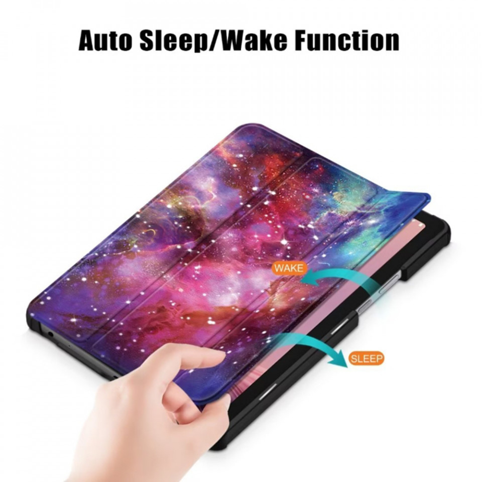Husa tableta pentru Lenovo Tab M9 9.0 cu suport Multi-Unghi și functie Sleep/Wake , SKYDDAR FoldVision Colour - Galaxy - 3 | YEO