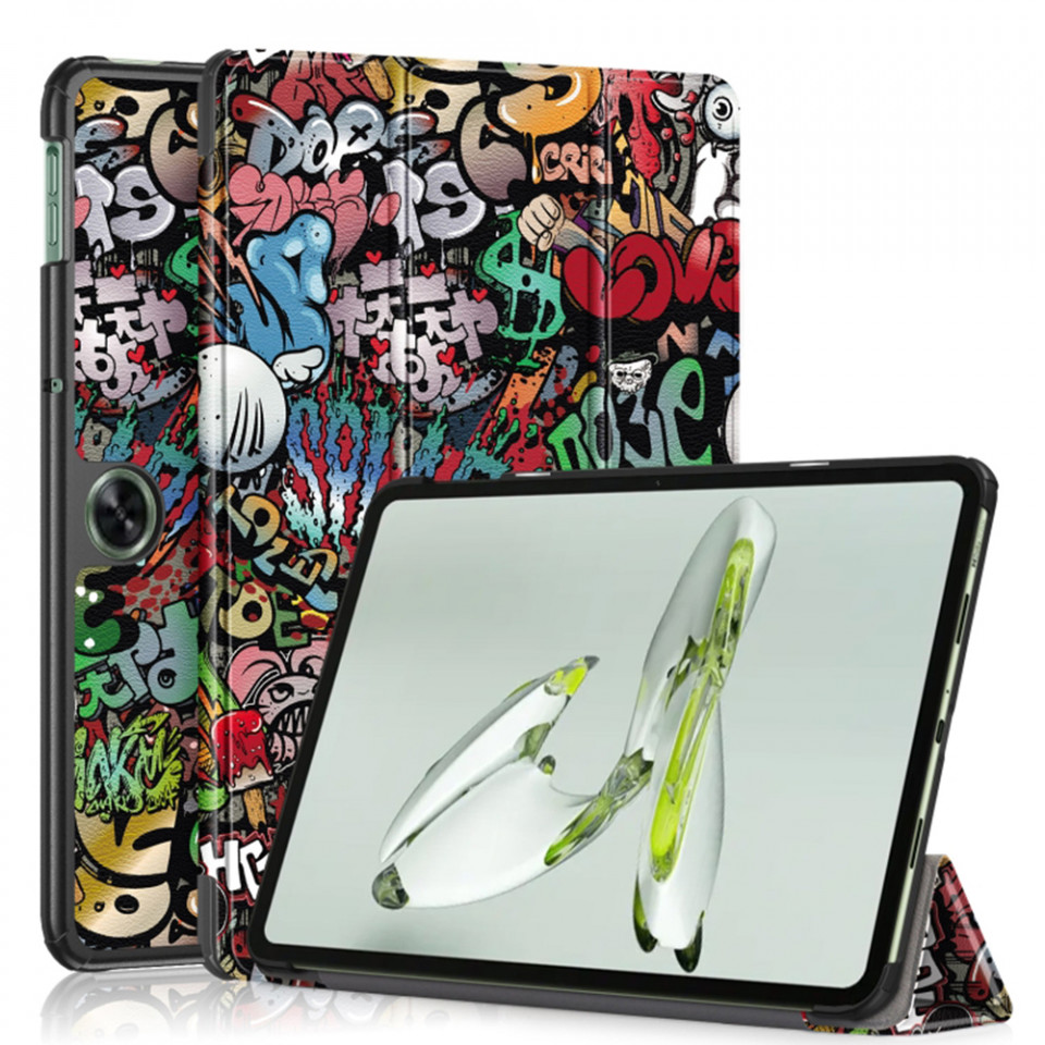 Husa tableta pentru OnePlus Pad Go / Oppo Pad Air2 / Oppo Pad Neo cu suport Multi-Unghi și functie Sleep/Wake , SKYDDAR FoldVision Colour - Urban vibe