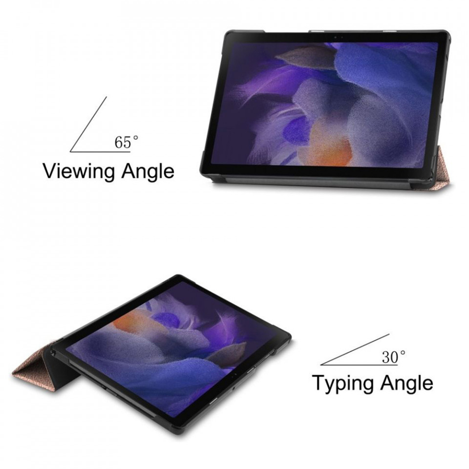 Husa tableta pentru Samsung Galaxy Tab A8 10.5" (2021) cu suport Multi-Unghi și functie Sleep/Wake , SKYDDAR FoldVision - Roz - 6