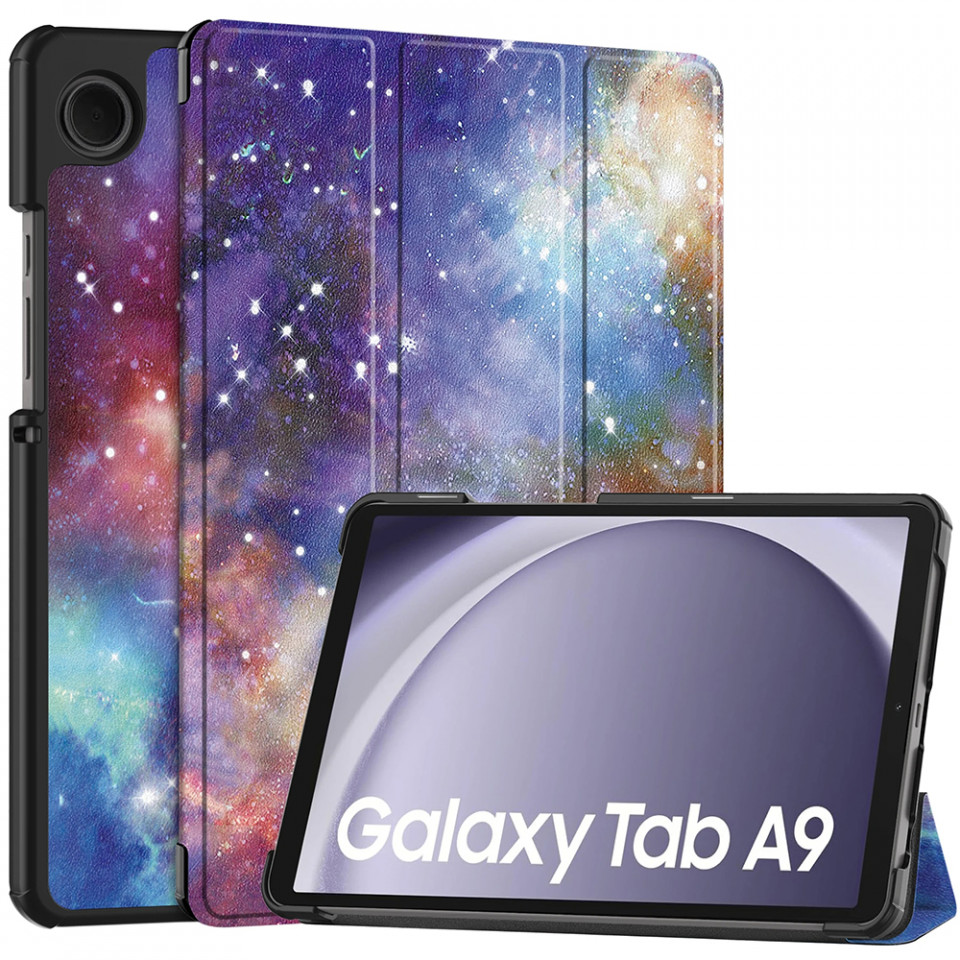 Husa tableta pentru Samsung Galaxy Tab A9 cu suport Multi-Unghi și functie Sleep/Wake , SKYDDAR FoldVision Colour - Galaxy
