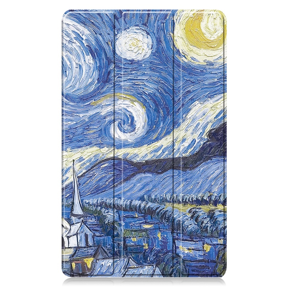 Husa tableta pentru Samsung Galaxy Tab A9, SKYDDAR INNOVATION, cu suport Multi-Unghi si functie Sleep/Wake, FoldPro, Starry night, set cu sticker - 1 | YEO
