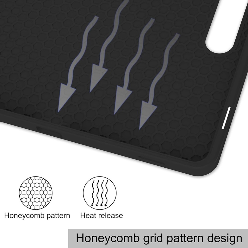 Husa tableta pentru Samsung Galaxy Tab S10 FE Plus, suport Pencil, functie Sleep/Wake, SKDR, Flex Trifold, Negru, set cu sticker - 2 | YEO