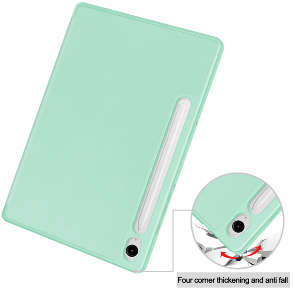 Husa tableta pentru Samsung Galaxy Tab S9 FE cu suport 2 Unghiuri și functie Sleep/Wake, SKDR OfficeMate - Verde deschis - 1 | YEO
