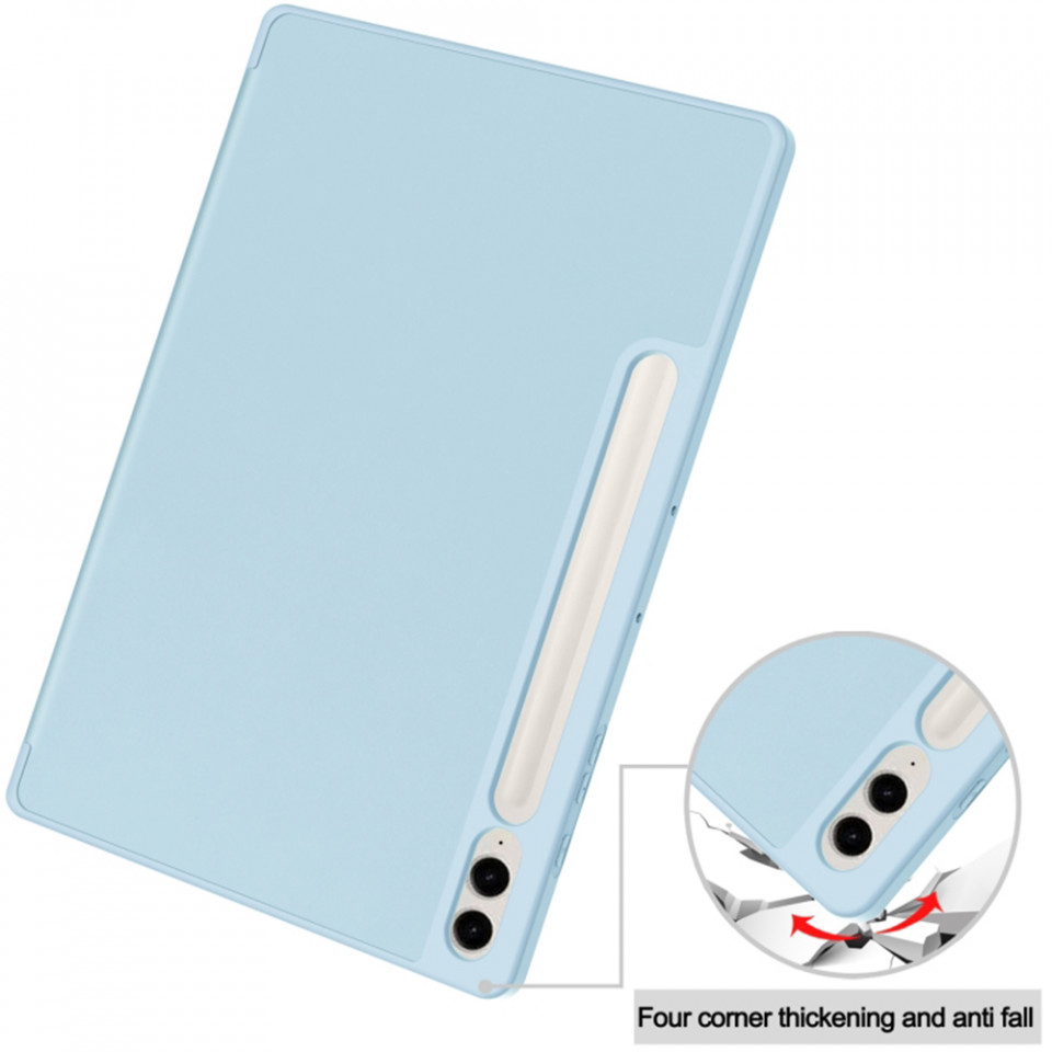 Husa tableta pentru Samsung Galaxy Tab S9 FE Plus cu suport 2 Unghiuri și functie Sleep/Wake, SKDR OfficeMate - Bleu - 1 | YEO