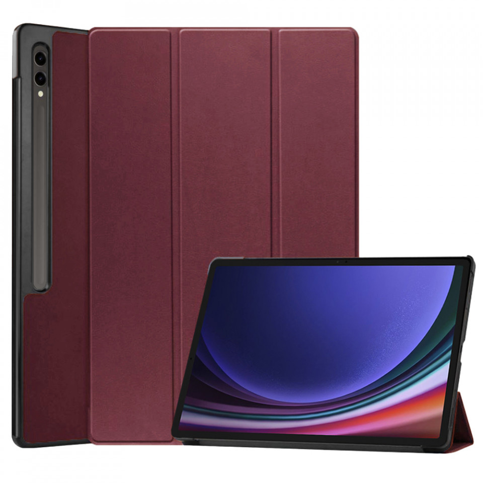Husa tableta pentru Samsung Galaxy Tab S9 Plus / Galaxy Tab S9 FE Plus cu suport Multi-Unghi și functie Sleep/Wake , SKYDDAR FoldVision - Rosu