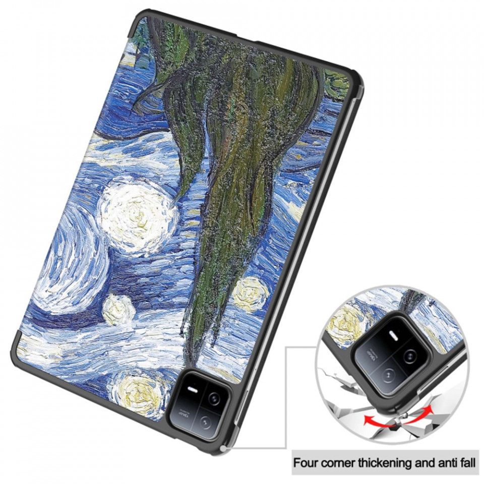 Husa tableta pentru Xiaomi Pad 6 / Pad 6 Pro cu suport Multi-Unghi și functie Sleep/Wake , SKYDDAR FoldVision Colour - Starry night - 2 | YEO