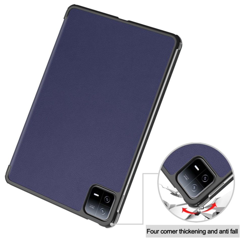 Husa tableta pentru Xiaomi Pad 6 / Pad 6 Pro, SKYDDAR INNOVATION, cu suport Multi-Unghi si functie Sleep/Wake, FoldPro, Albastru, set cu sticker - 3 | YEO