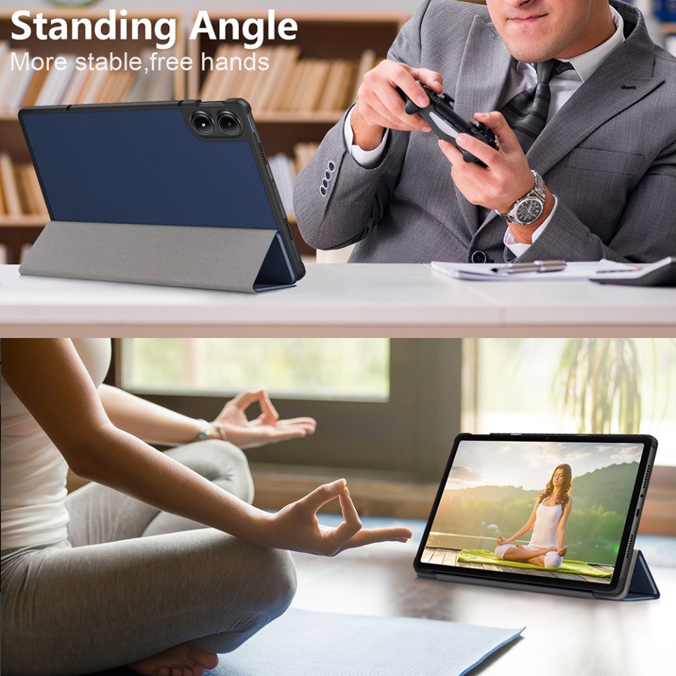 Husa tableta pentru Xiaomi Redmi Pad Pro / Poco Pad cu suport Multi-Unghi și functie Sleep/Wake, SKYDDAR FoldVision - Albastru - 1 | YEO